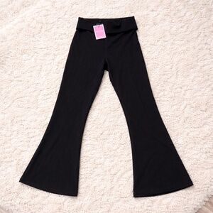 PETITE BLACK CONTOUR SCULPT FOLDOVER PANTS